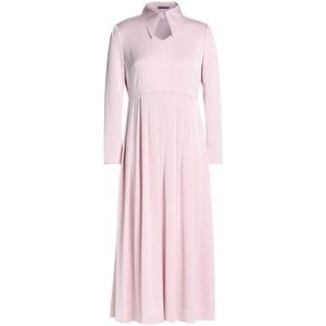Alexa Chung pleated crepe midi dress, pastel pink